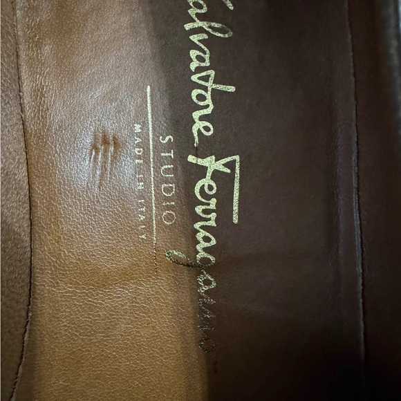 Salvatore Ferragamo Men's Dark Brown Leather Loafers - Picture 5 of 6
